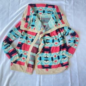 Kate Collection sweater open southwest knit Sweater Small cardigan Drape neck